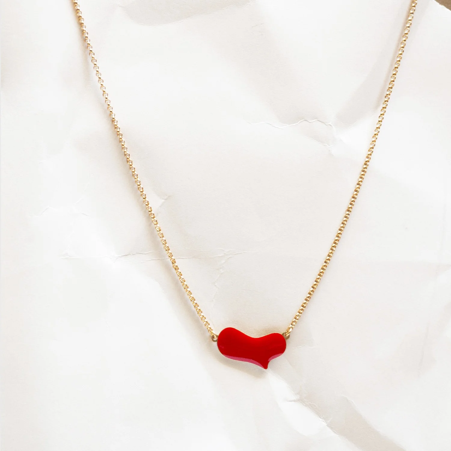 Red Heart Miro Necklace by Joidart - Image 3