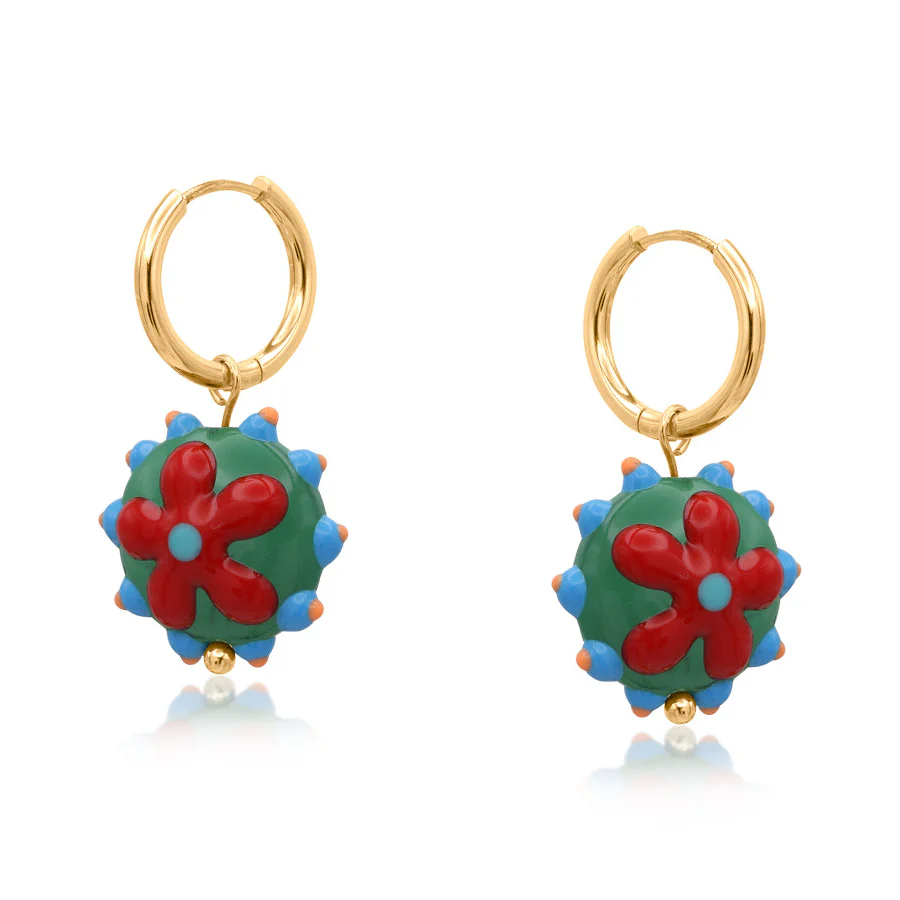 Santa Fe Floral Charm Earrings - Image 2