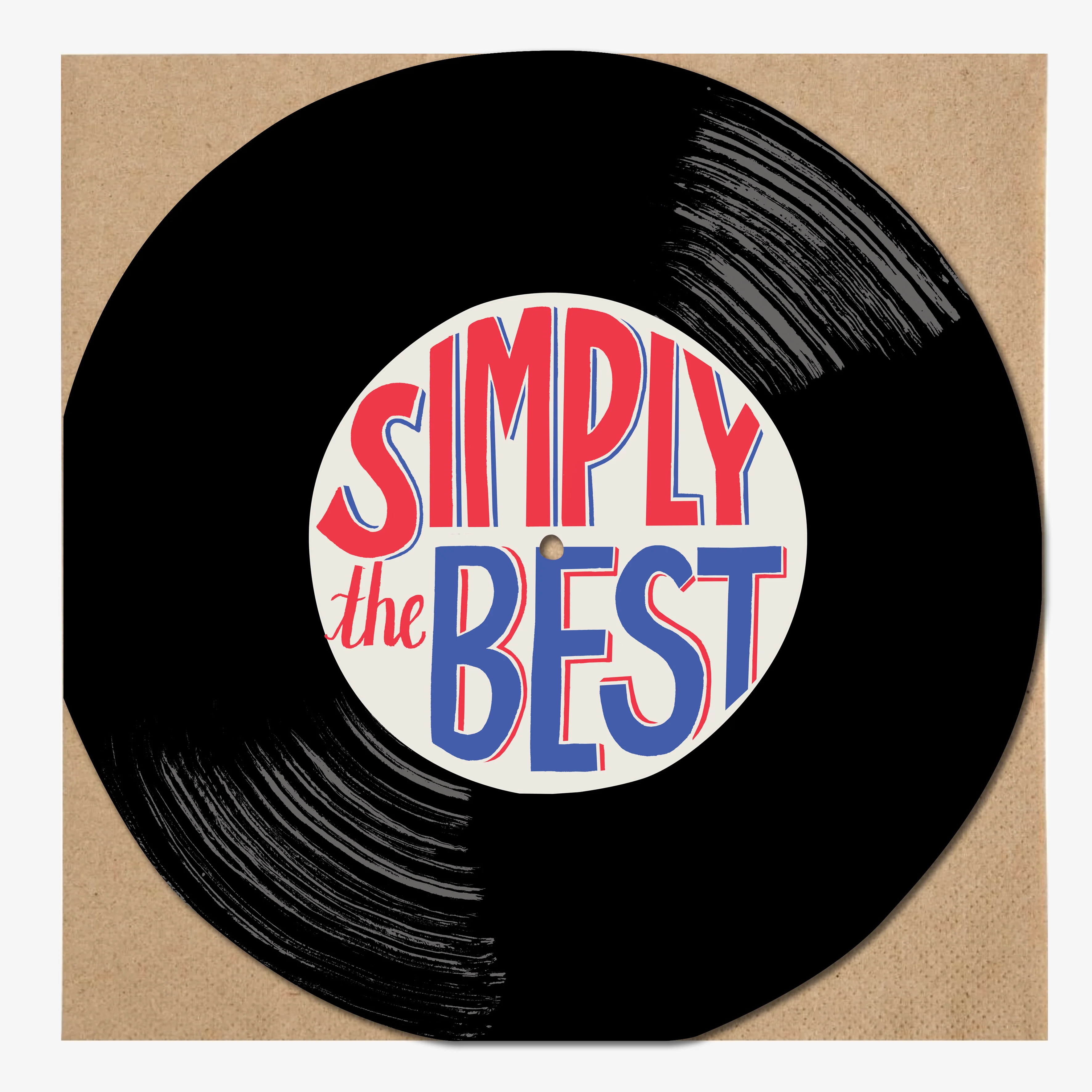 Simply the Best Vinyl Greeting Card