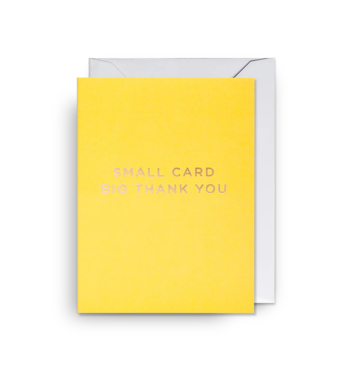Small Card Big Thank You Yellow Mini Card