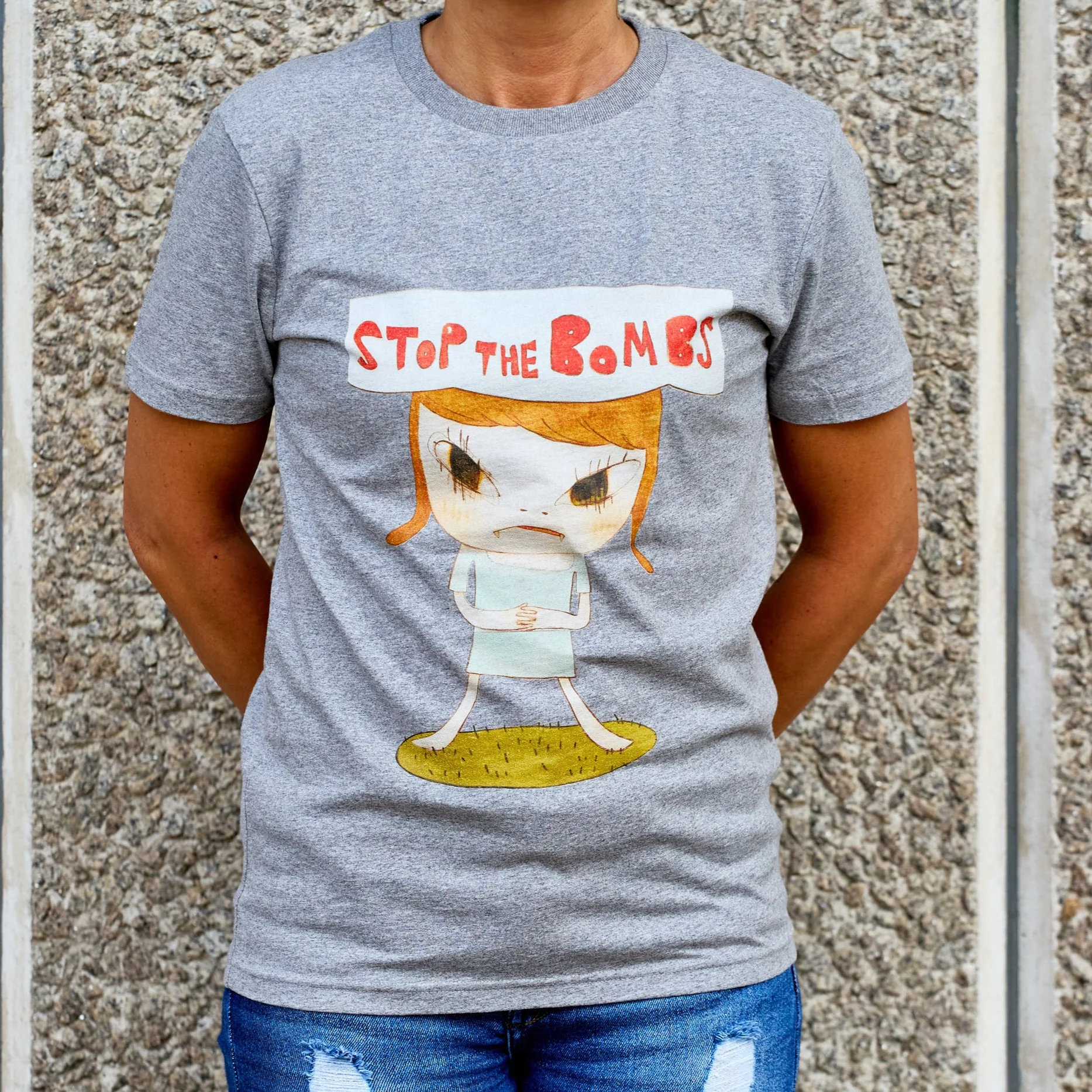 Stop the Bombs - Yoshitomo Nara T-Shirt - Image 3