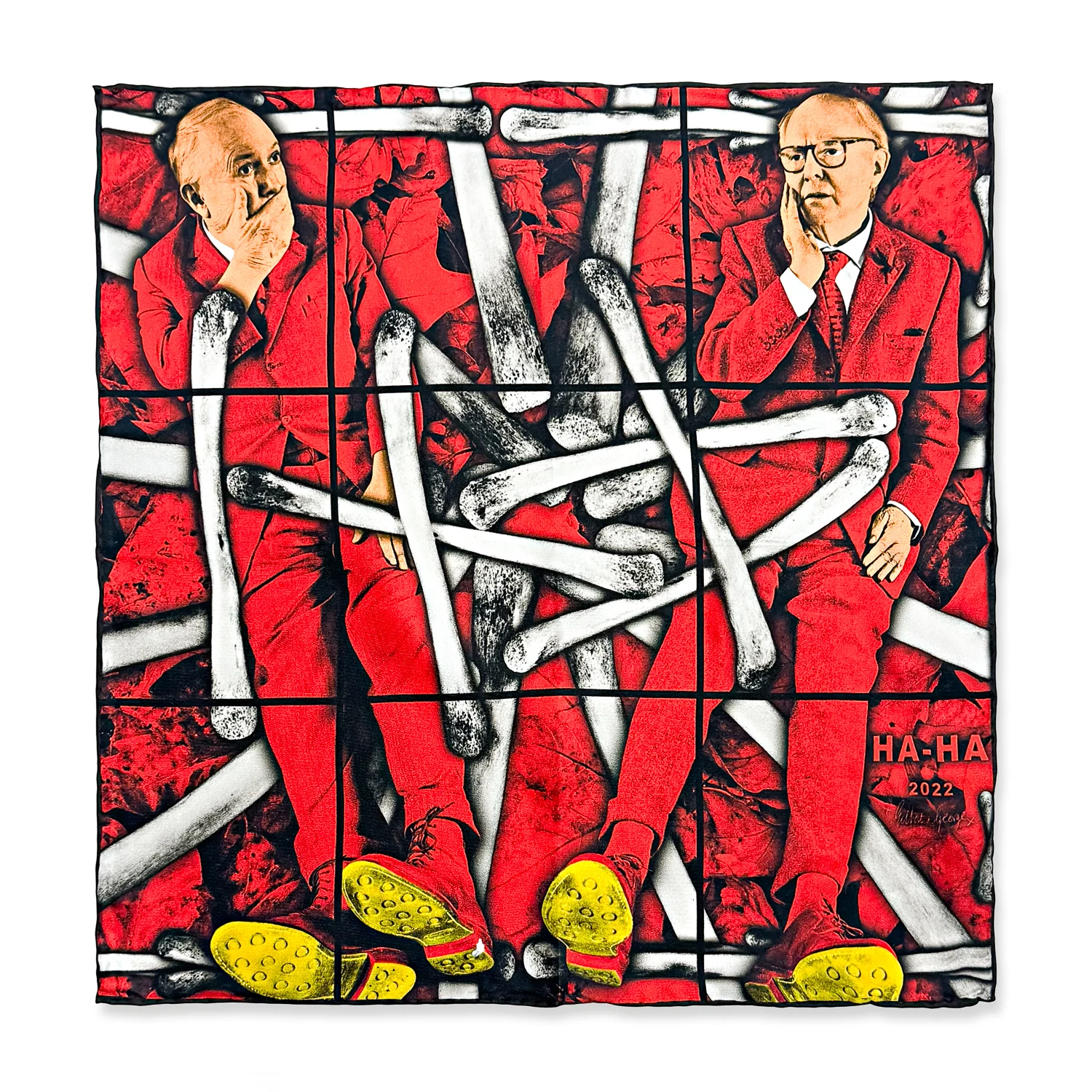 HA-HA - Gilbert & George Pocket Square - Image 2