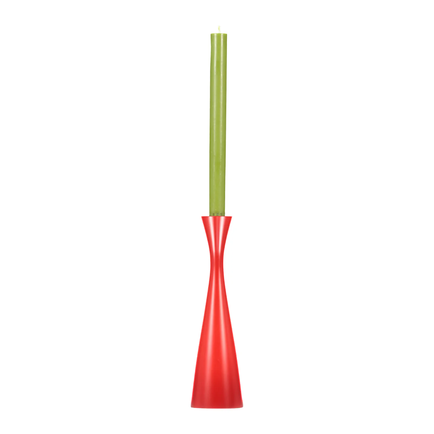 Turned Red Candle Holder - Image 2