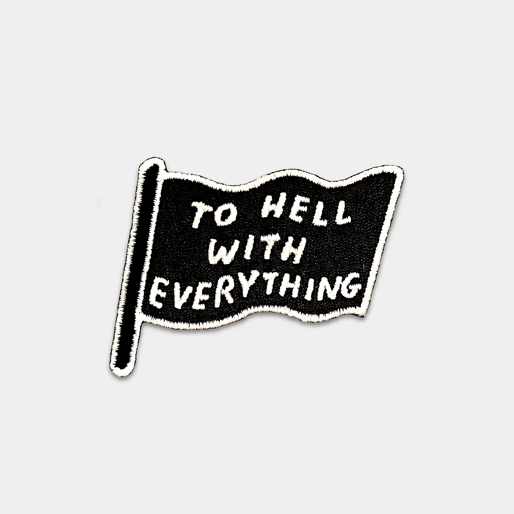 To Hell With Everything Iron-on Patch by David Shrigley - Image 2