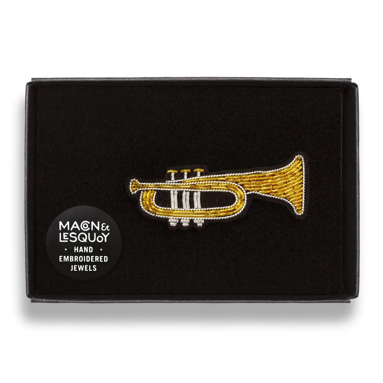 Trumpet Embroidered Brooch - Image 3