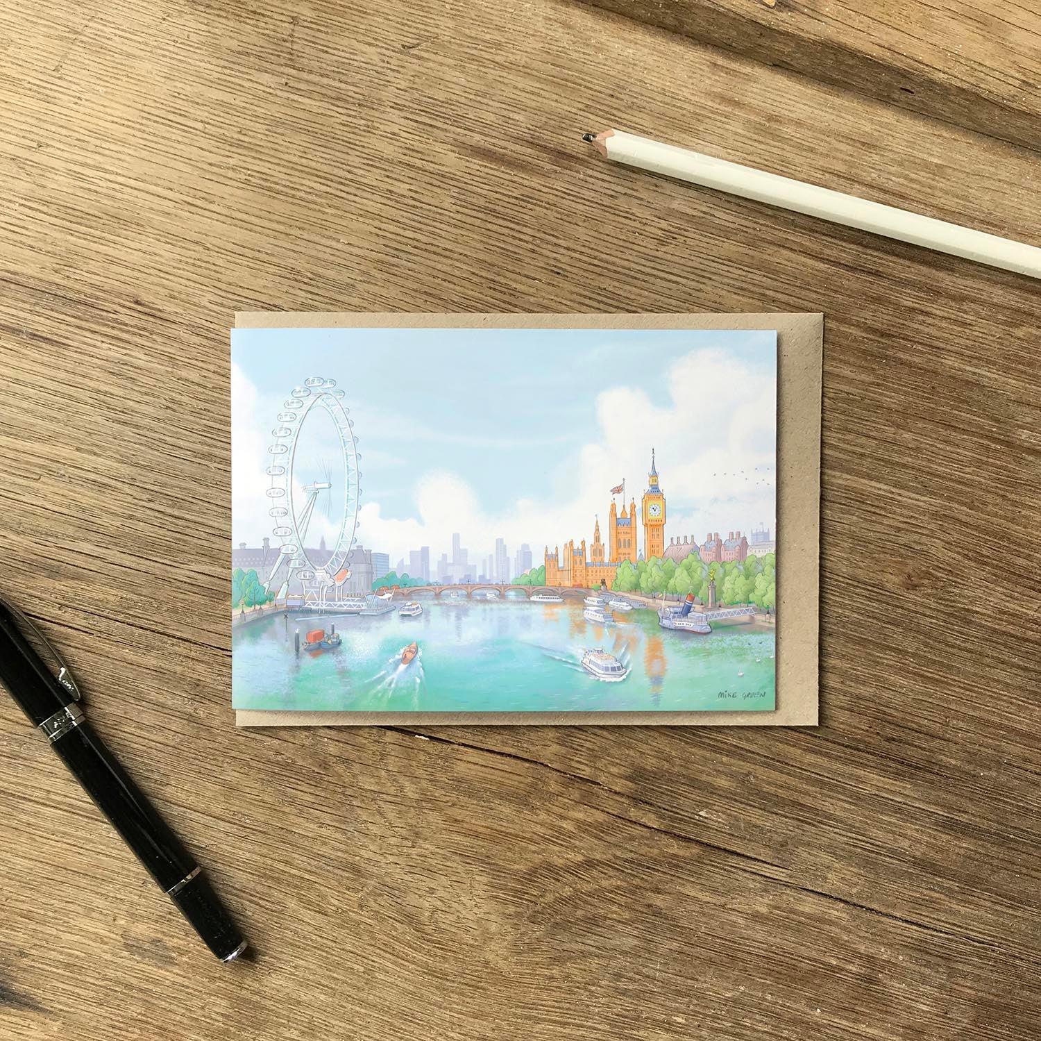 Westminster from Golden Jubilee Bridge Greeting Card - Image 2