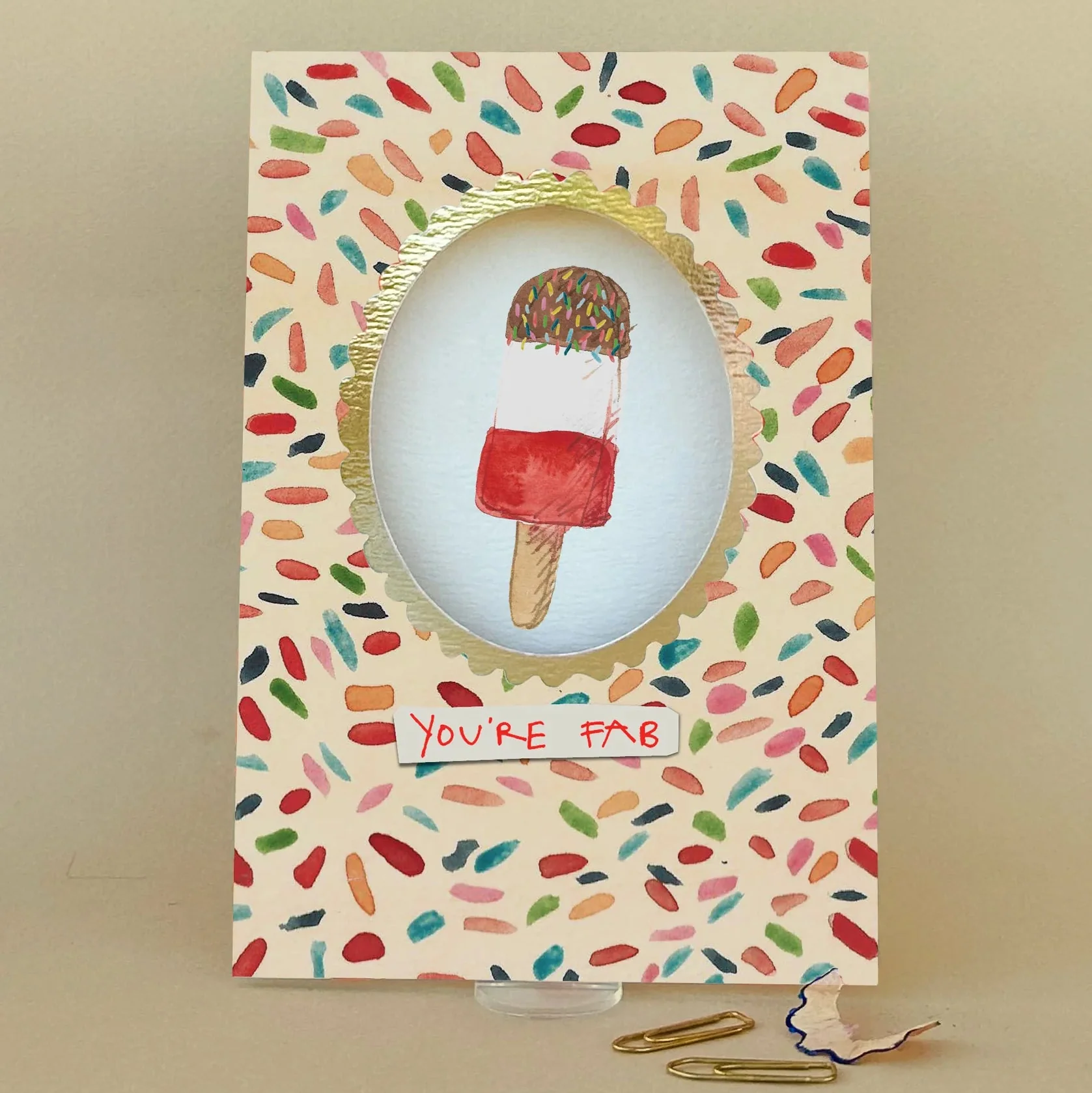 You're Fab Framed Greetings Card